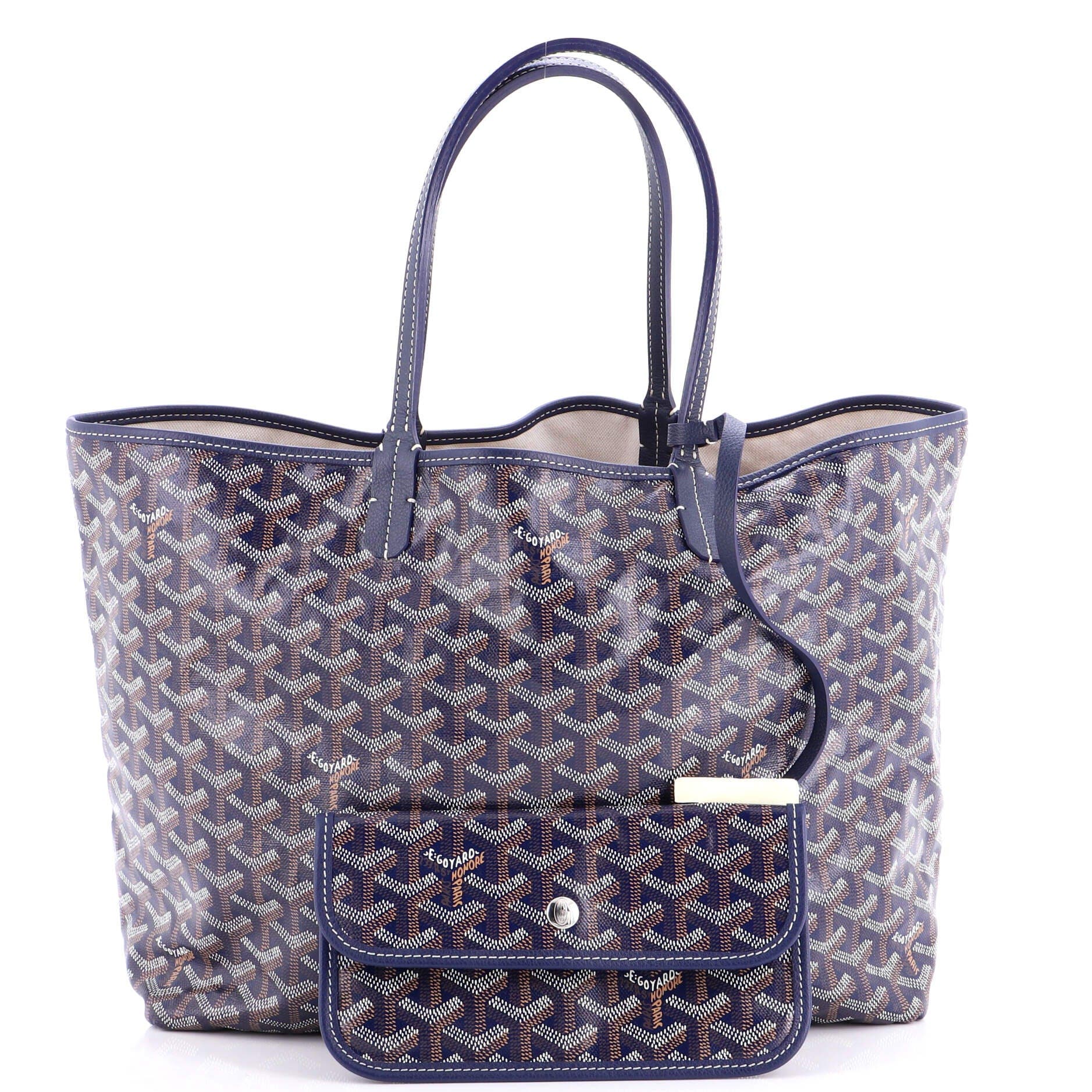 Pre-Owned Goyard Saint Louis Tote Coated Canvas PM, Alternate, color, Blue
