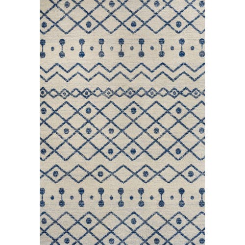 Jonathan Y Aksil Moroccan Beni Souk Area Rug In Cream/navy