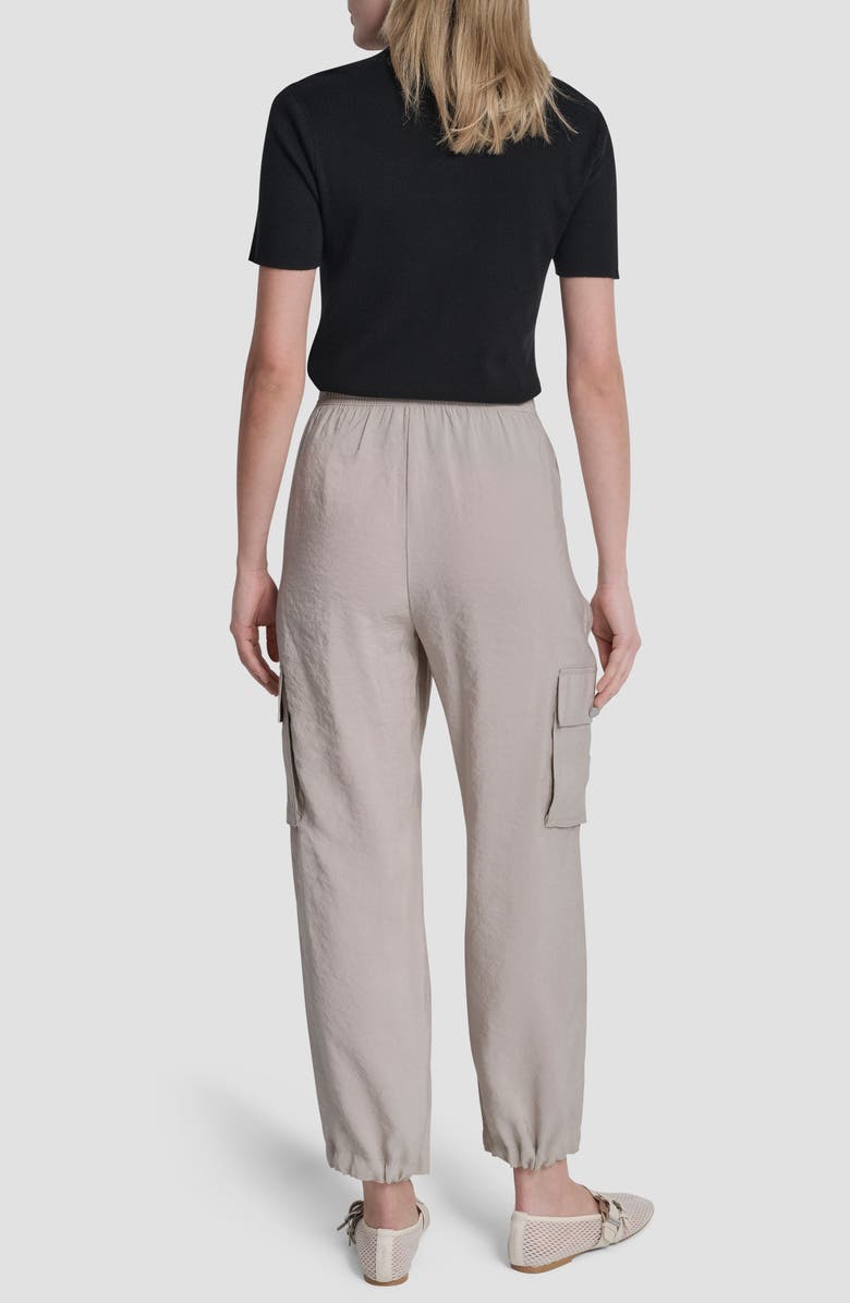 DKNY Sueded Fuji Cargo Pants, Alternate, color, Pebble