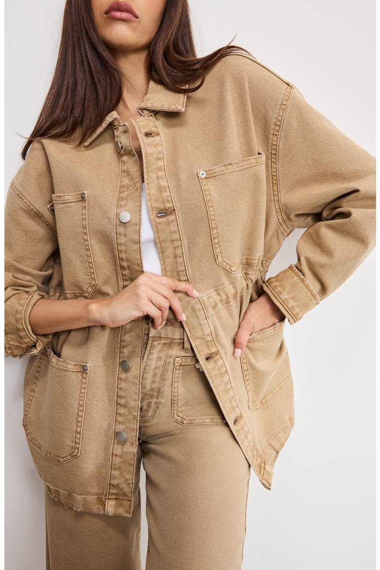 Oversize Canvas Shirt Jacket, Alternate, color, GOOD KHAKI001
