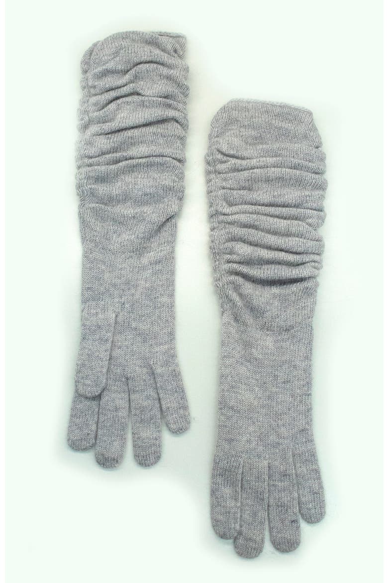 Rouched gloves, Main, color, SILVER