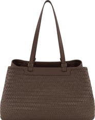 Vince Marin East/West Woven Leather Tote