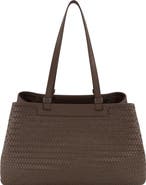 Vince Marin East/West Woven Leather Tote