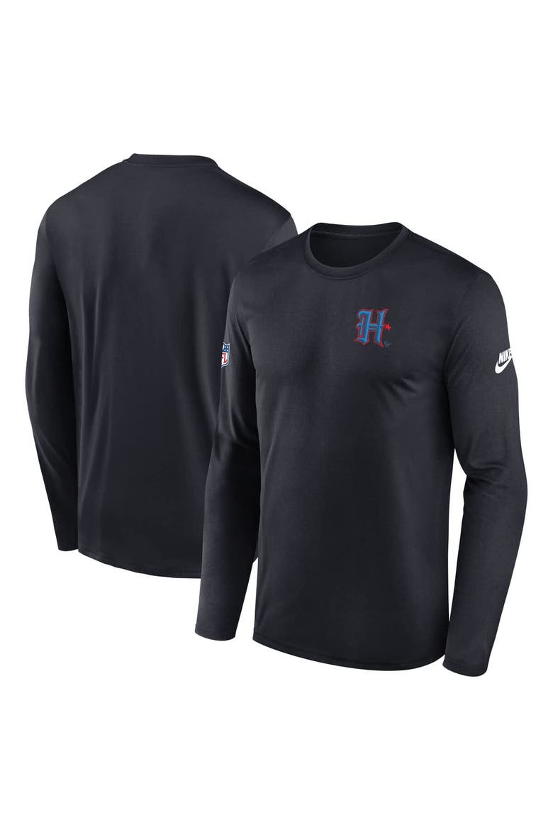 Men's Nike Navy Houston Texans Legend Small Logo Performance Long Sleeve T-Shirt, Alternate, color, Navy