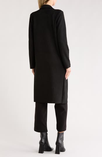Open Front Faux Suede Coat