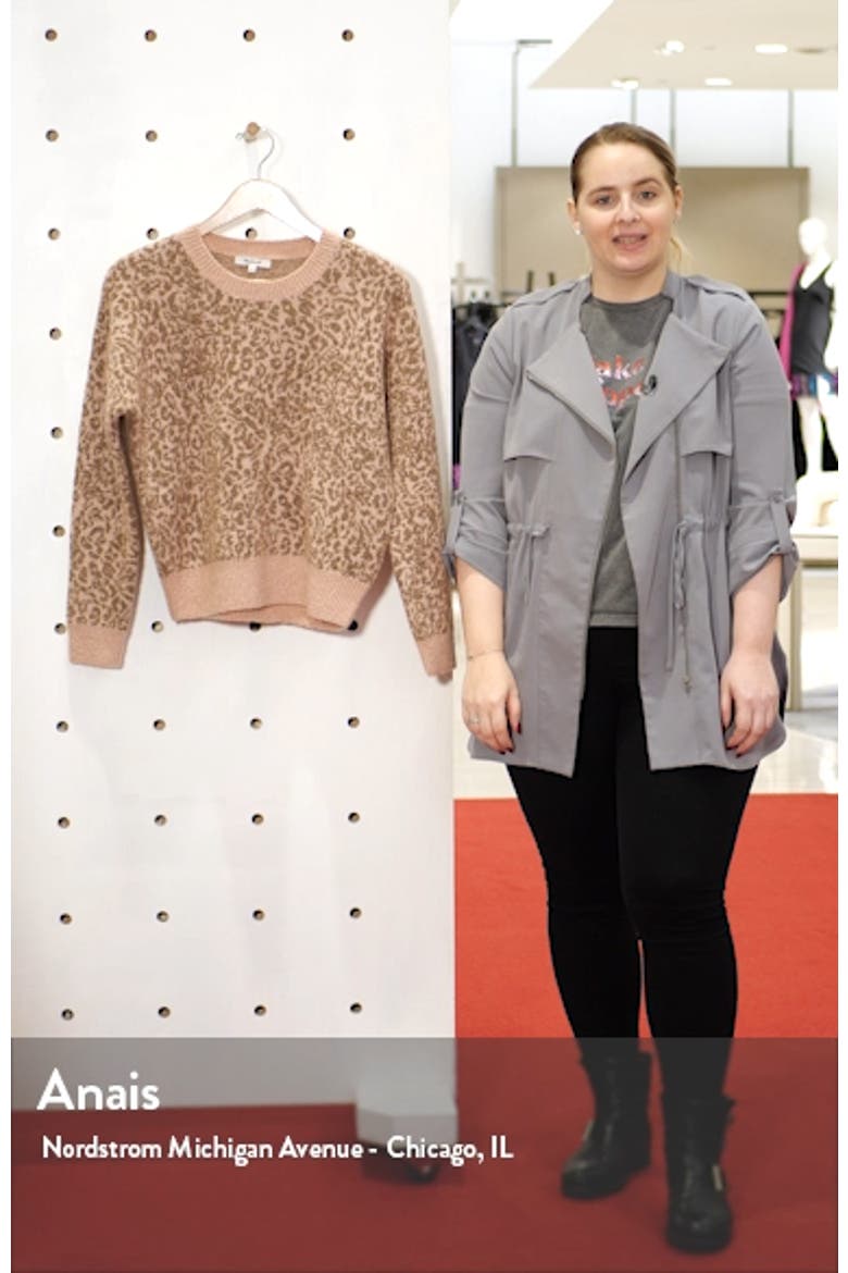 Leopard Print Shrunken Pullover Sweater video