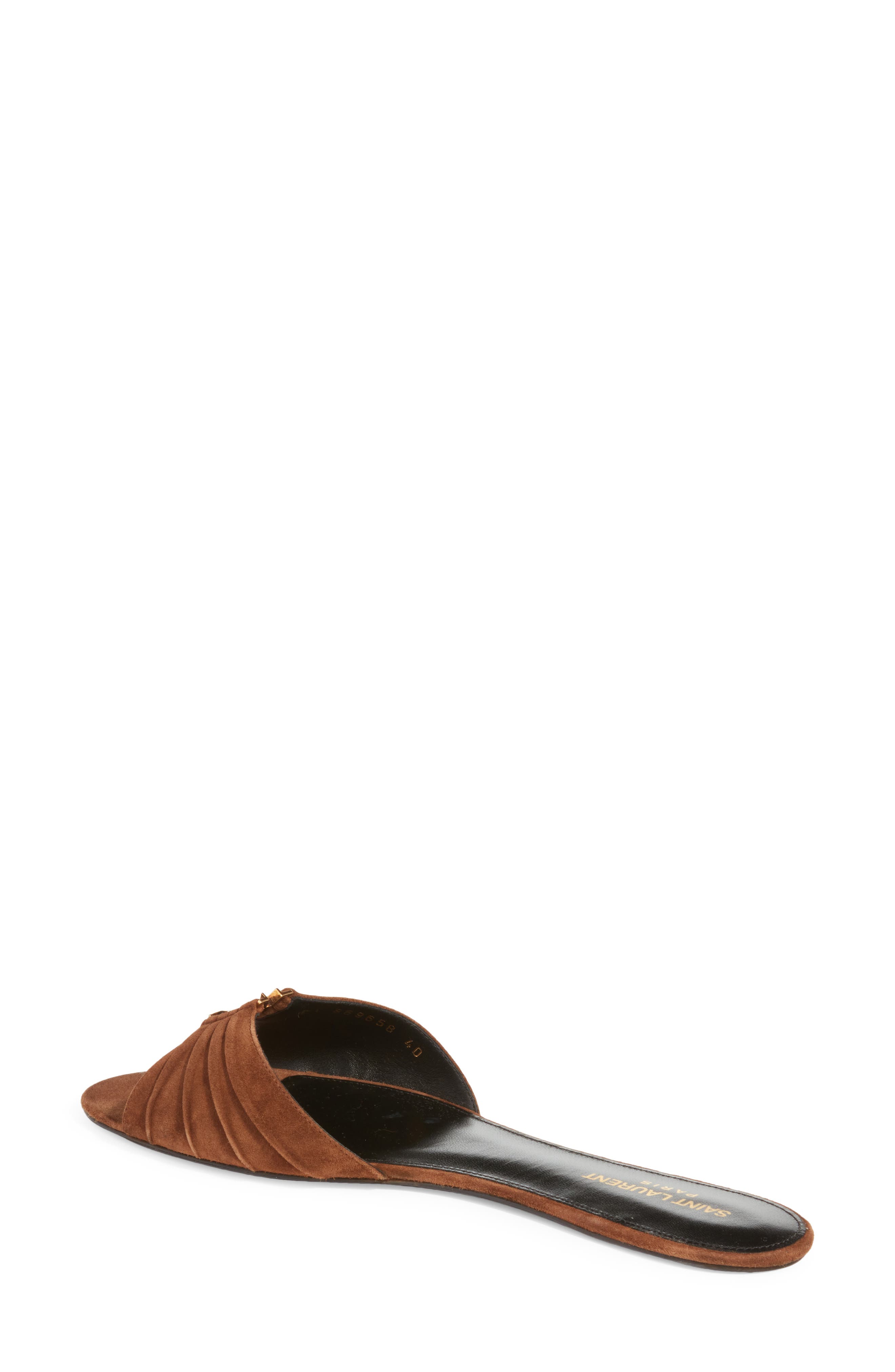 Babylone Slide Sandal, Alternate, color, DARK HAVANA