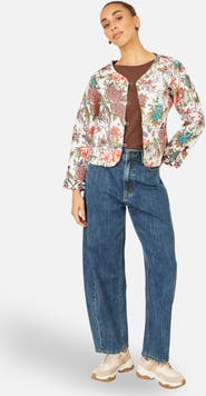 Yumi Print Reversible Cotton Quilted Jacket