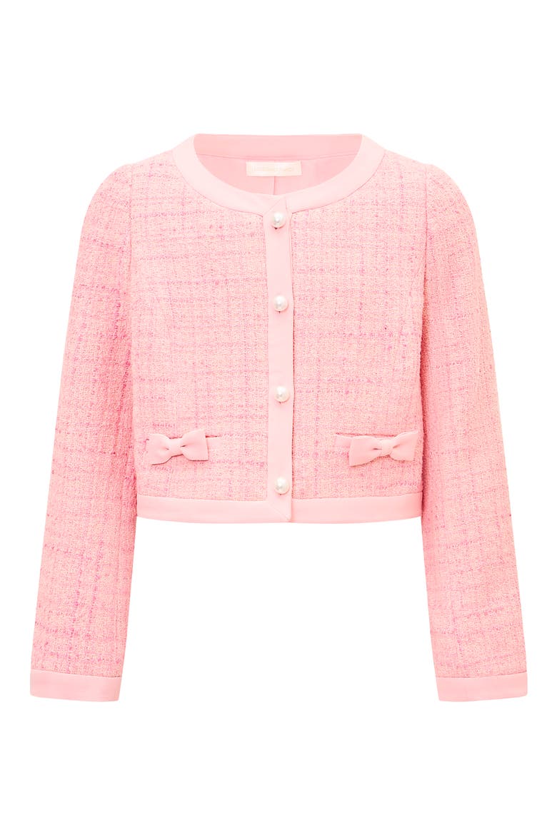 Kids' Palomina Tweed Jacket, Main, color, PINK HIBISCUS