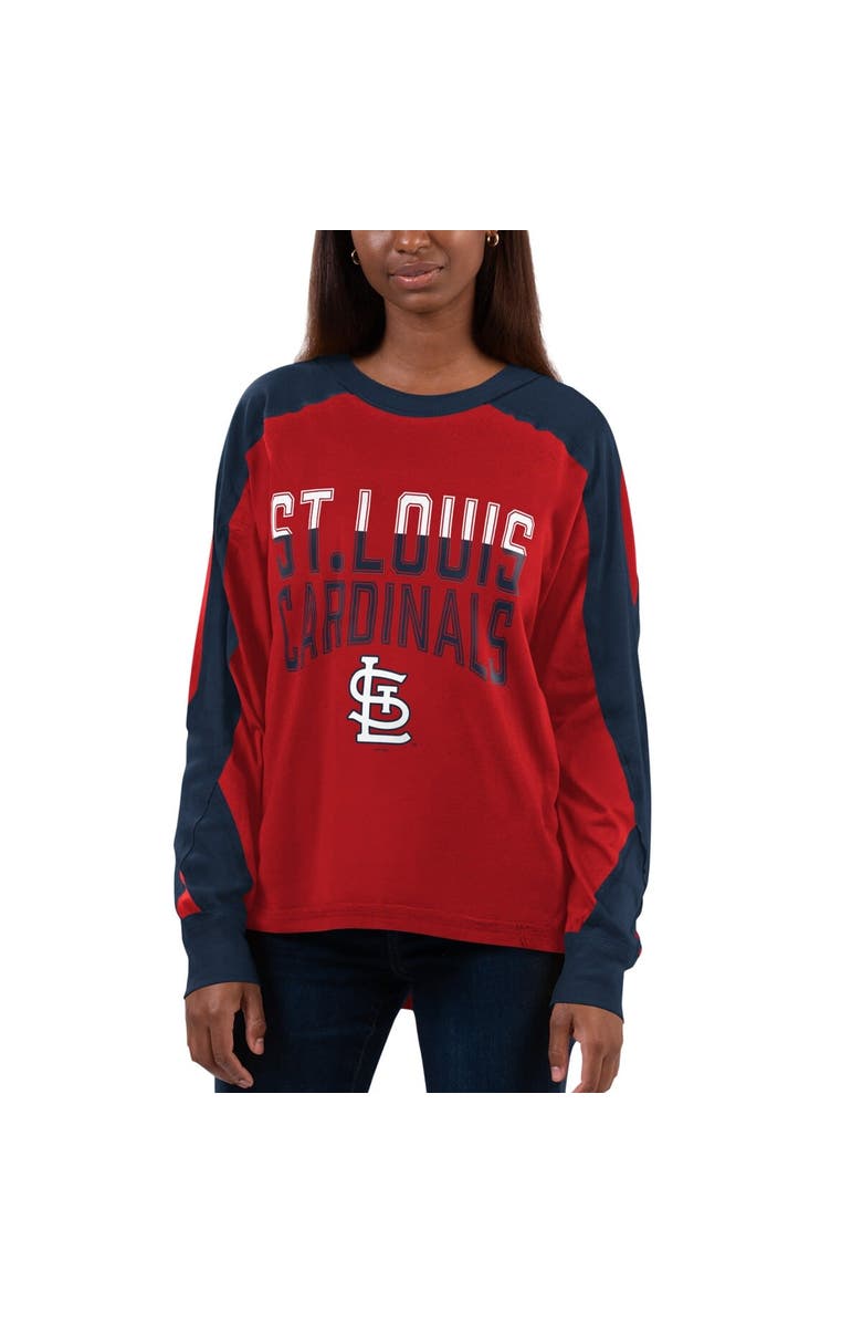 G-III 4HER BY CARL BANKS Women's G-III 4Her by Carl Banks Red/Navy St. Louis Cardinals Smash Raglan Long Sleeve T-Shirt, Alternate, color, Red