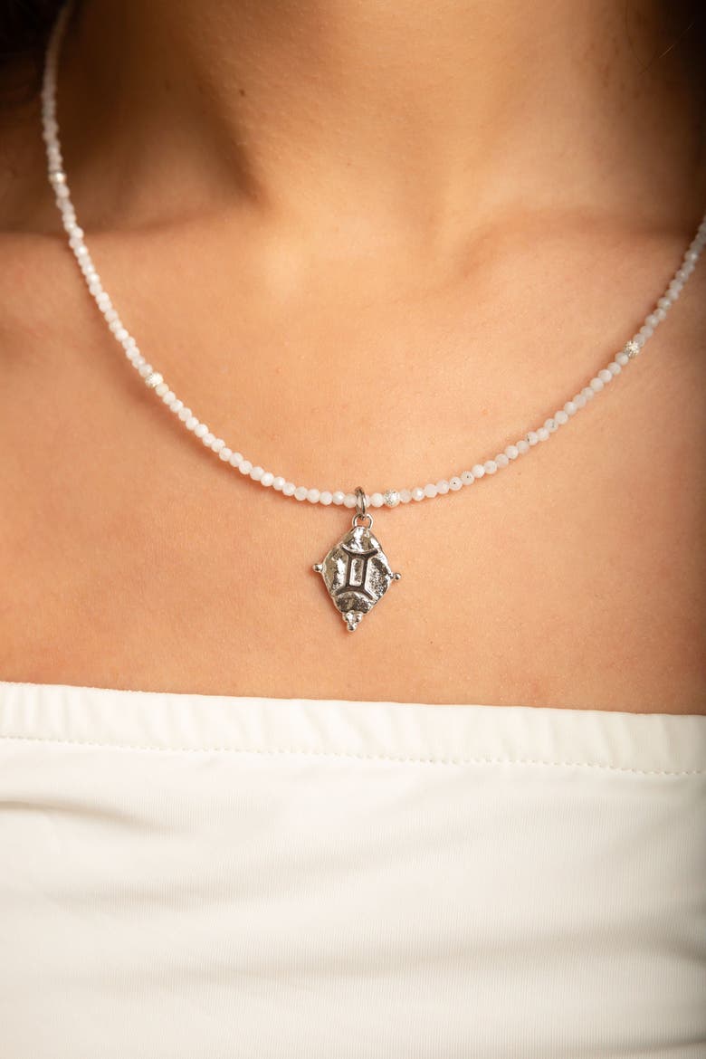 Gemini Zodiac Choker Necklace, Alternate, color, Gold