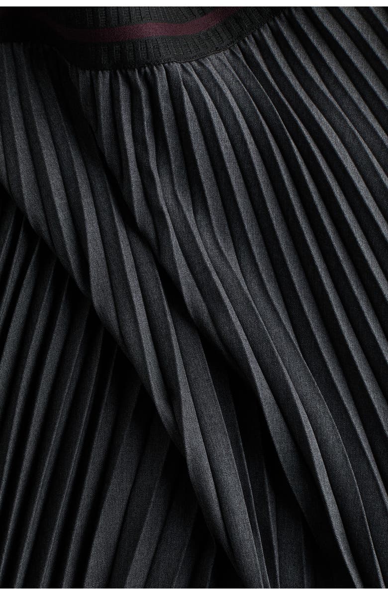 H&M Pleated Mini Skirt, Alternate, color, Dark Gray