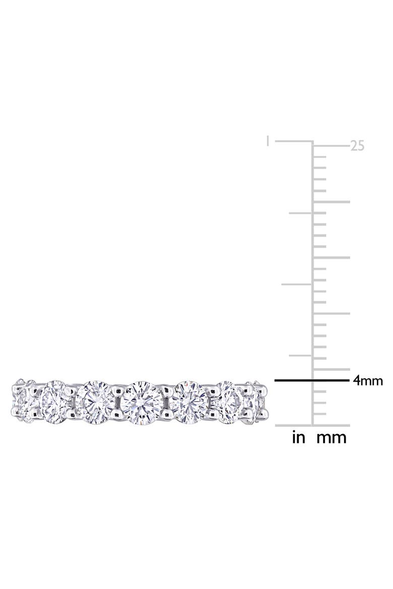 Created White Sapphire Band Ring, Alternate, color, WHITE