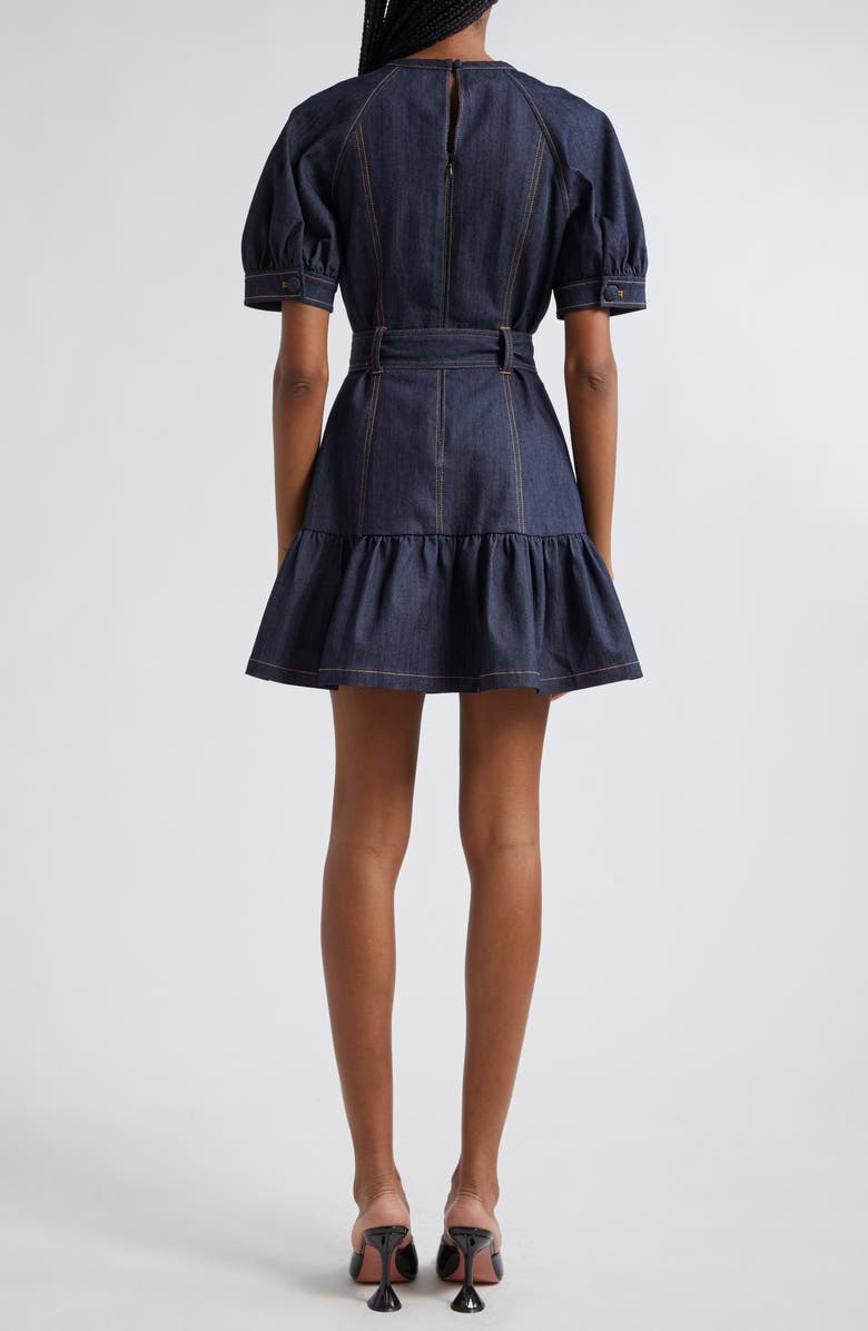 Cinq à Sept Madi Puff Sleeve Belted Dress, Alternate, color, 