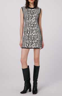 Aviva Logo Print Reversible Knit Minidress