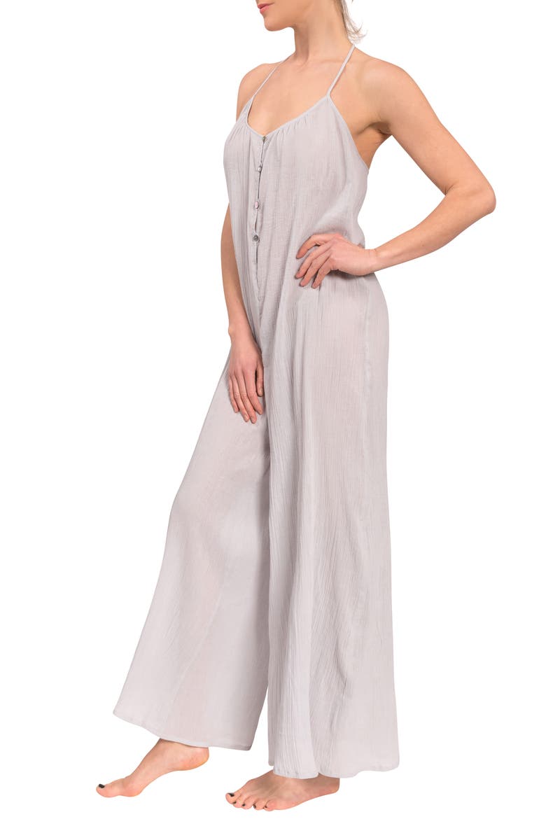 Kaitlyn Wide Leg Sleep Jumpsuit, Alternate, color, MIST