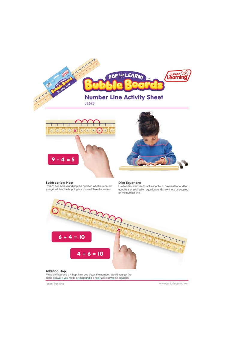 Number Line Bubble Board, Alternate, color, Multicolored