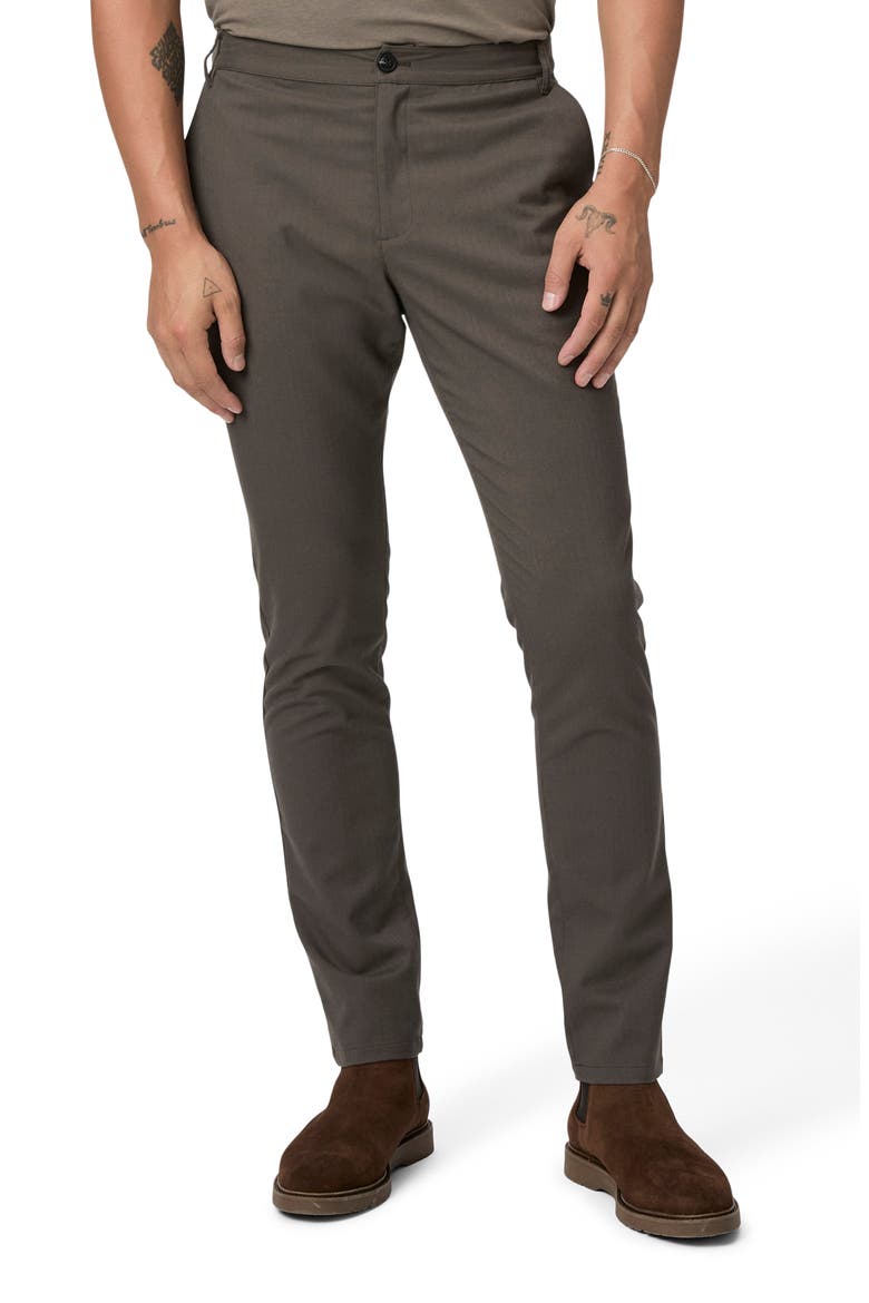 Stafford Herringbone Slim Fit Knit Pants, Main, color, DARK EVERGLADE