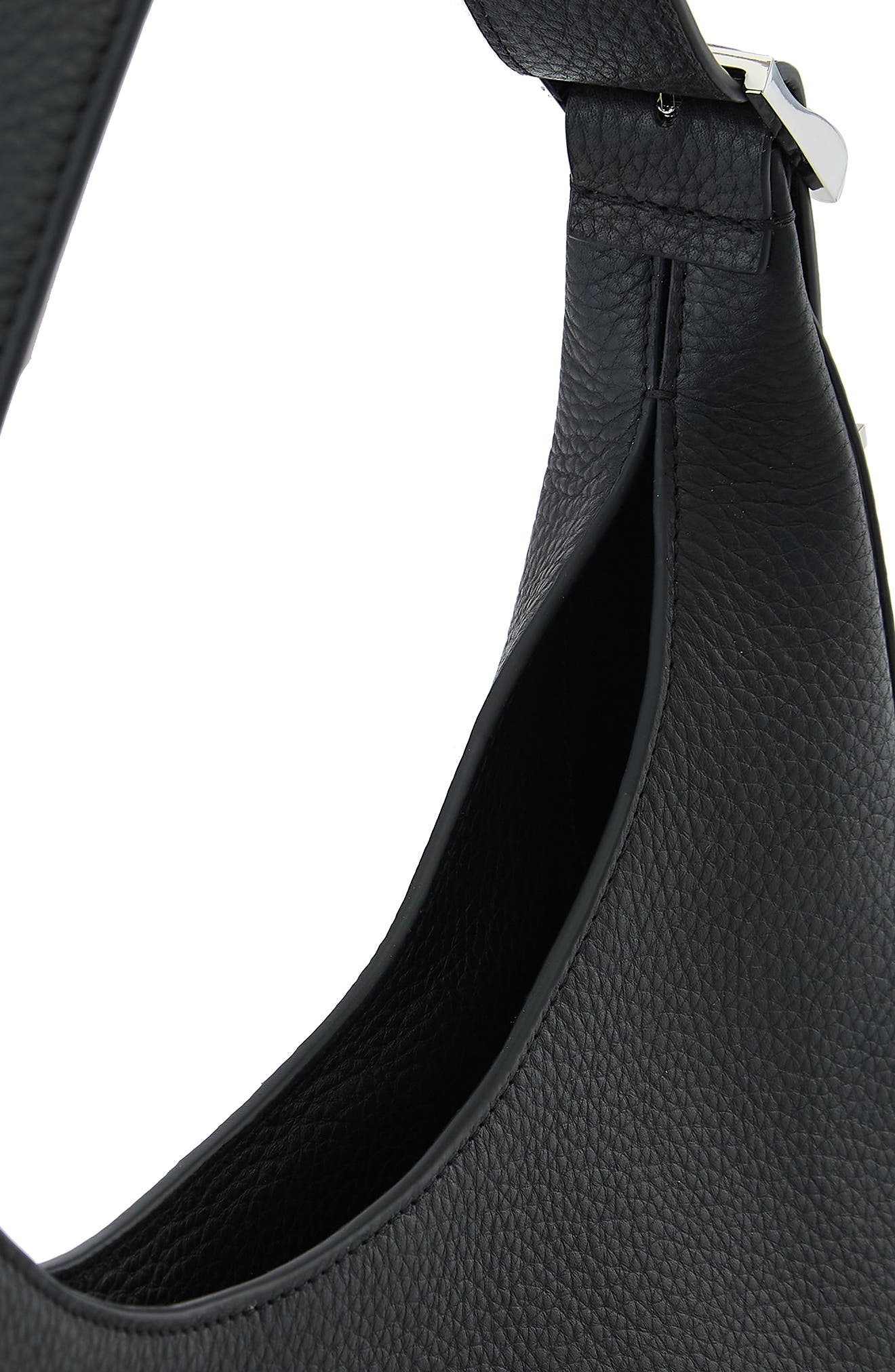 behno Danny Flatiron Pebble Leather Shoulder Bag, Alternate, color, 