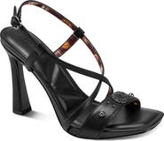 KARL LAGERFELD PARIS Caely Strappy Faux Leather Sandal