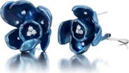 Graziela Blue Titanium Orchid Earrings