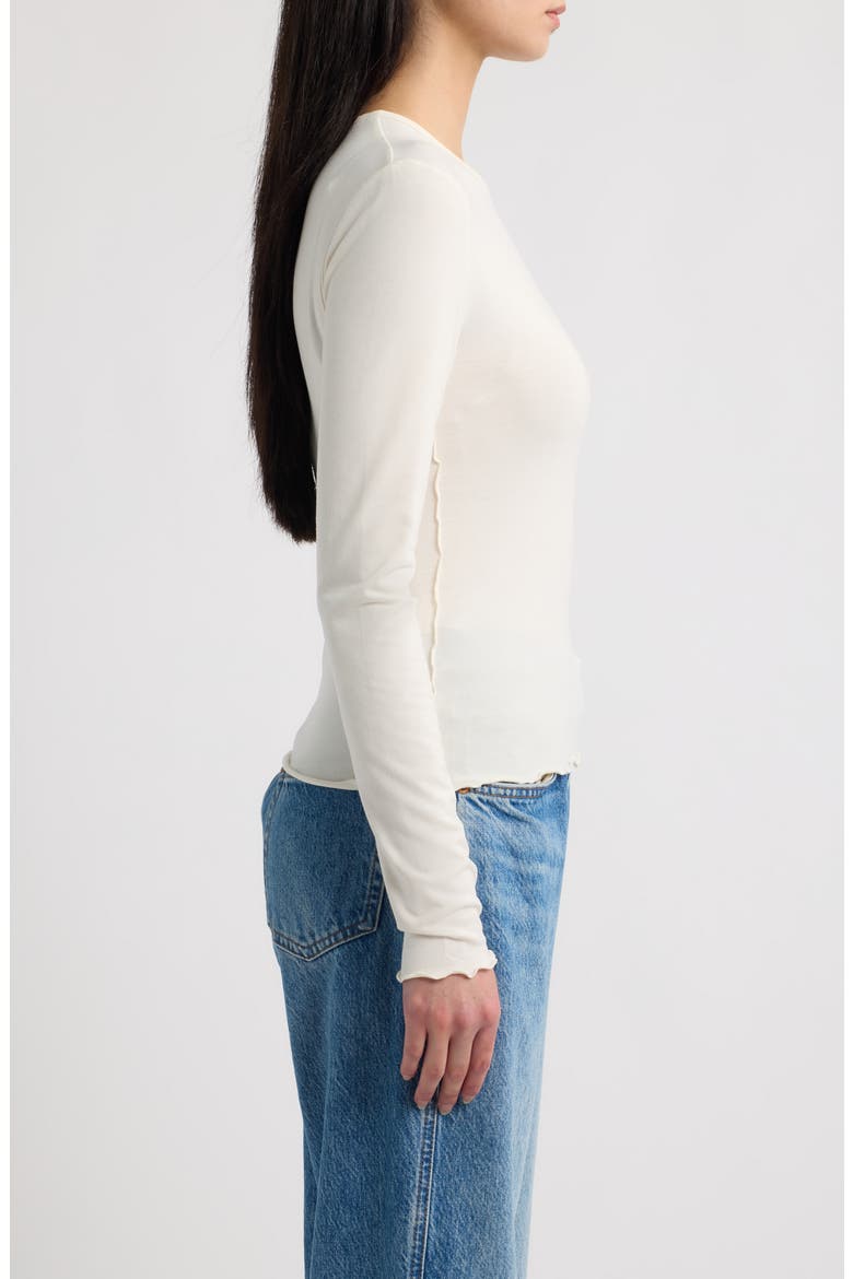 Curlita Long Sleeve T-Shirt, Alternate, color, OFF WHITE