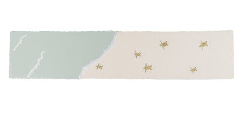 Baby Sea Turtle Coastal Dining Table Runner