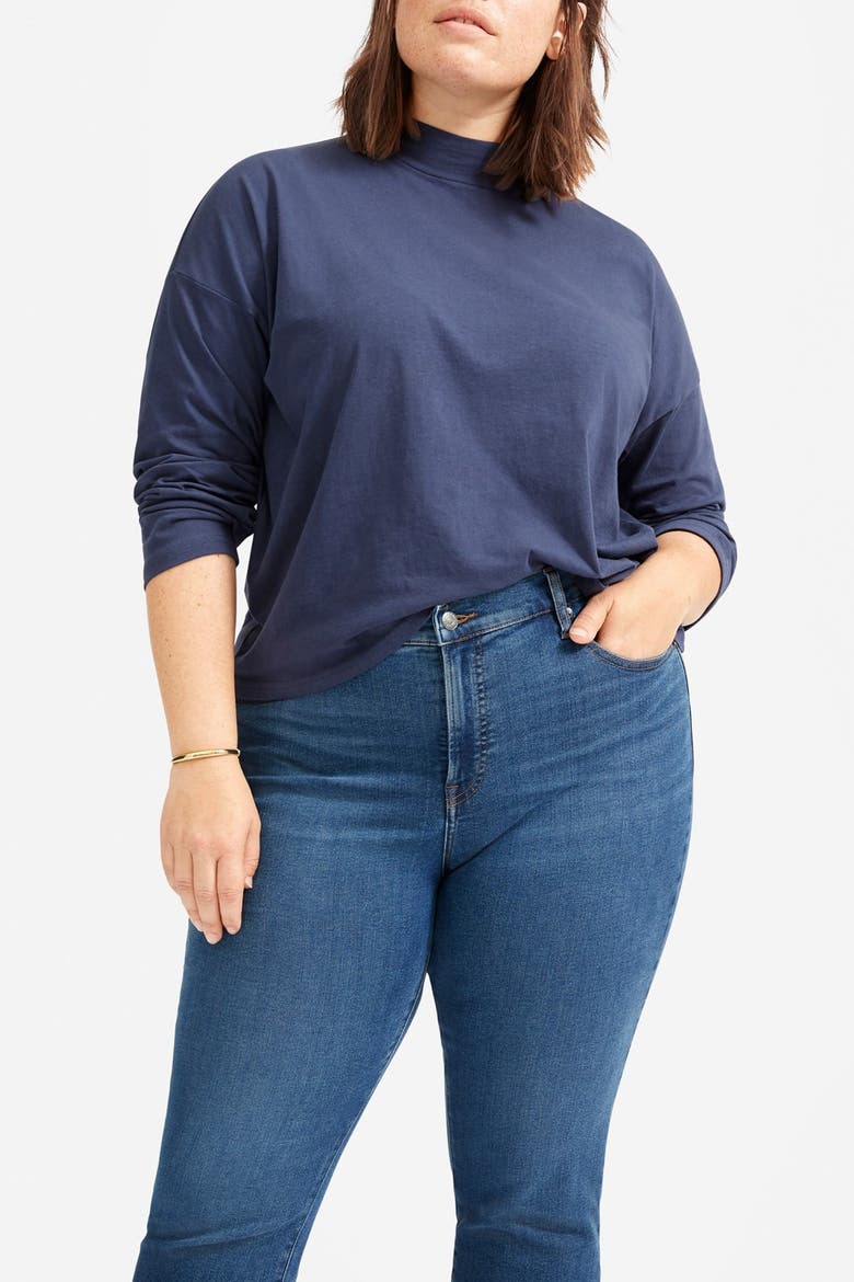 The Authentic Stretch Mid-Rise Skinny Jeans, Alternate, color, MID BLUE