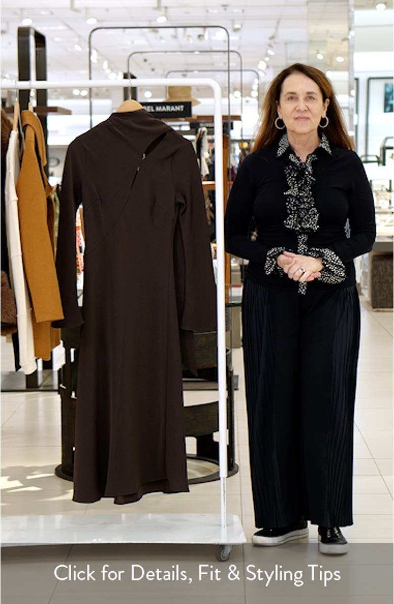 Scarf Detail Long Sleeve Dress, sales video thumbnail