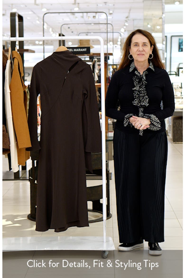 Scarf Detail Long Sleeve Dress video