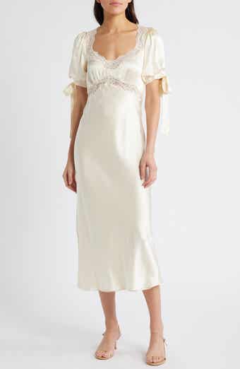Reformation Marella Puff Sleeve Linen Dress | Nordstrom Reformation Marella Puff Sleeve Linen Dress | Nordstrom