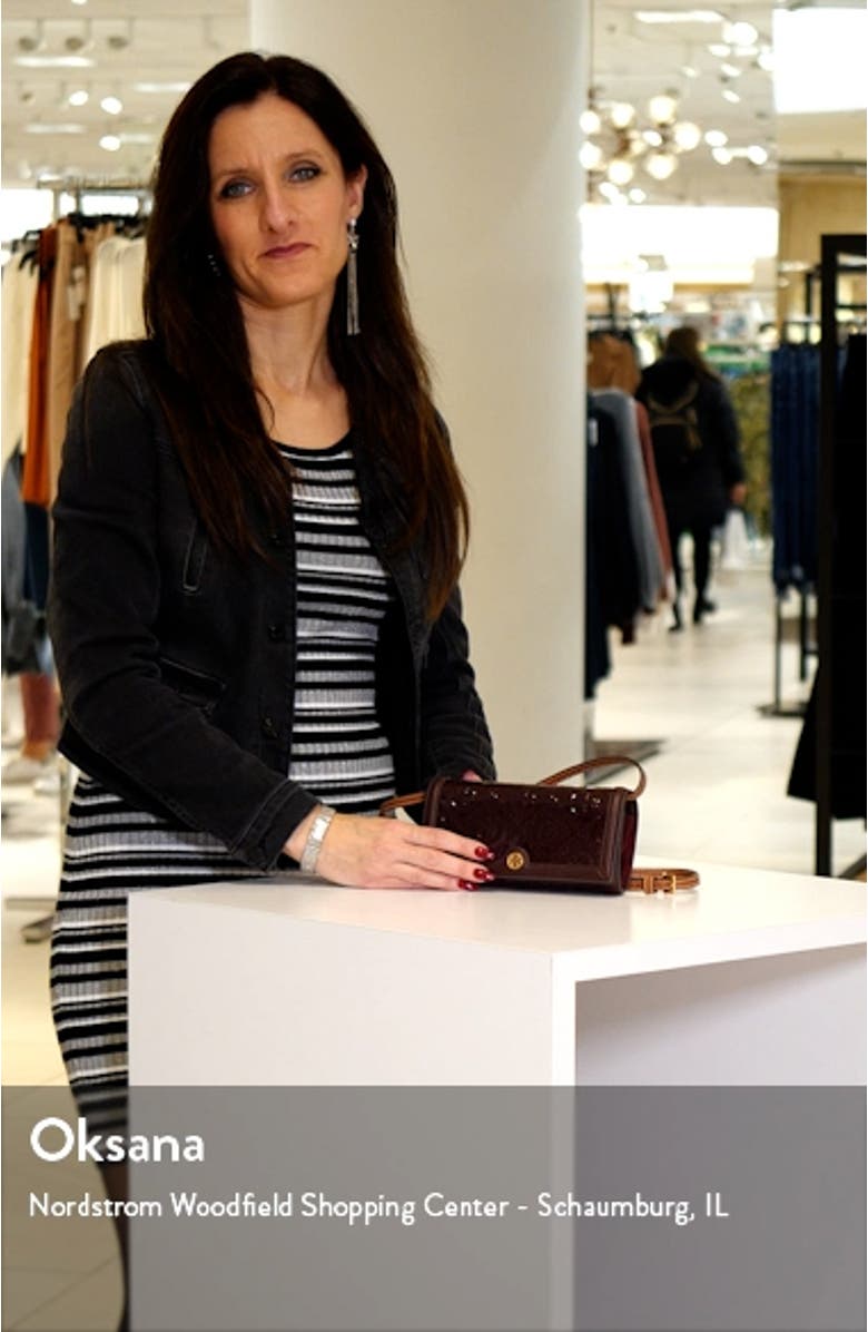 T Monogram Patent Leather Crossbody Wallet, sales video thumbnail