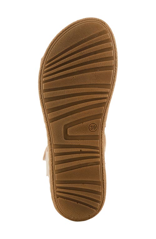 Flexus By Spring Step Perforated Strappy Sandal In Beige