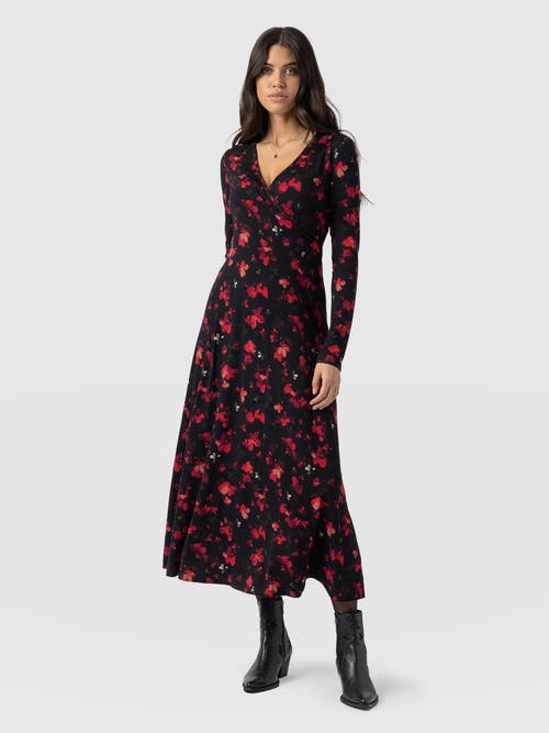 Saint + Sofia Maggie Wrap Midi Dress