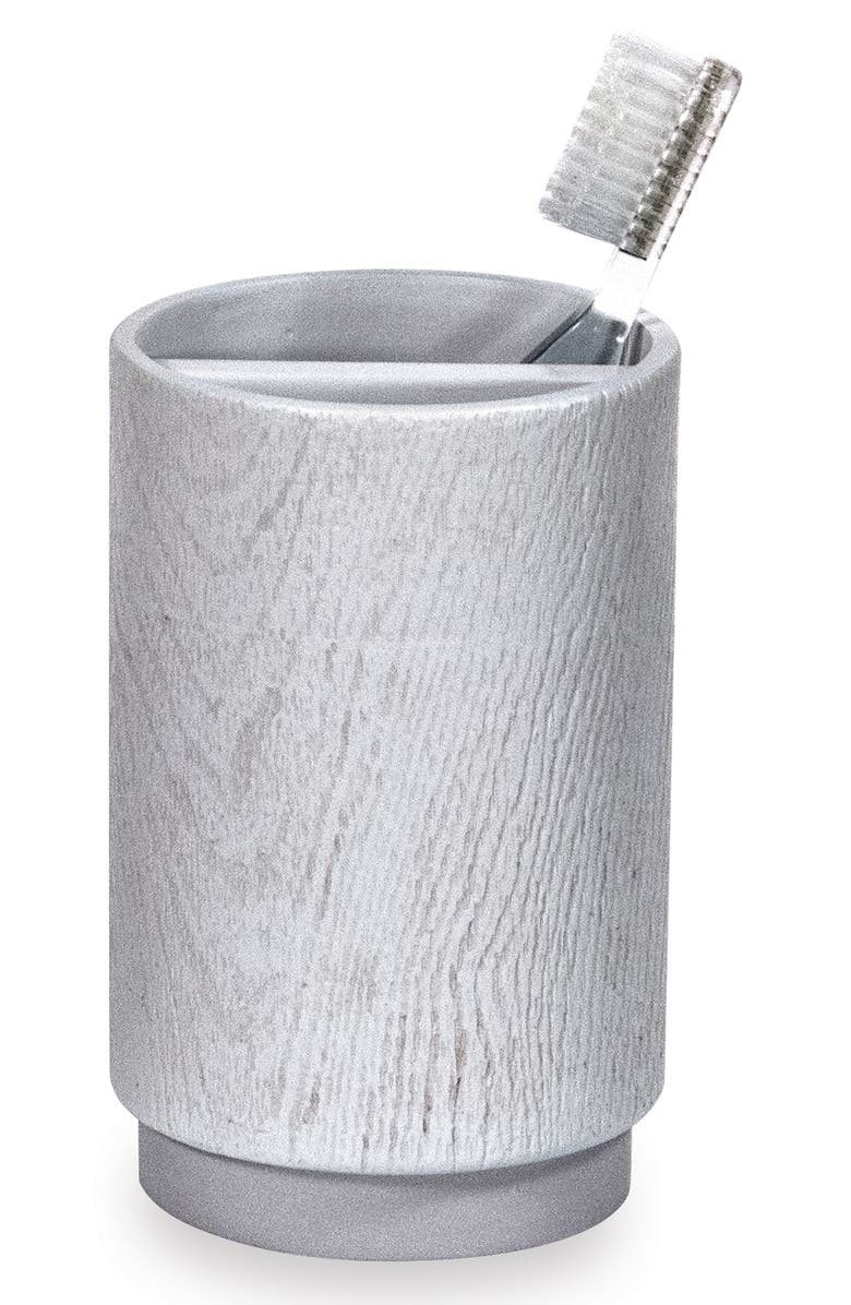 DKNY Grey Wood 4-Piece Bath Set, Alternate, color, 