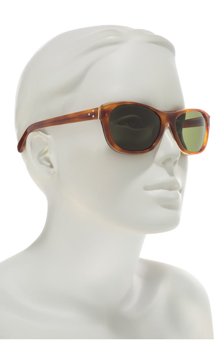 Linda Farrow 57mm Oval Sunglasses, Alternate, color, 
