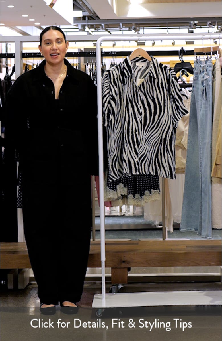 Short Sleeve Button-Up Cover-Up Shirt, sales video thumbnail