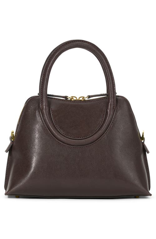 Staud Mini Naomi Leather Satchel In Brown