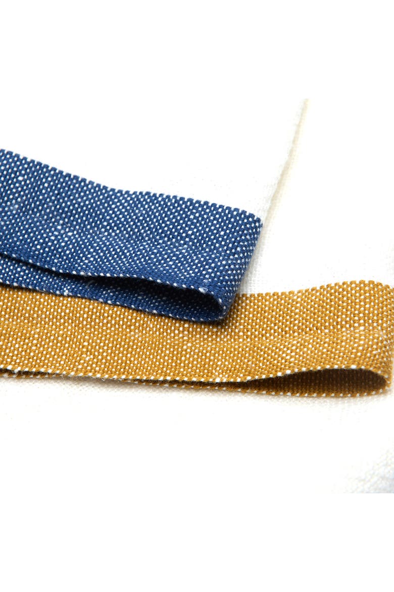 Paris White Napkins - Set of 4, Alternate, color, Blue, Mustard 20" x 20"