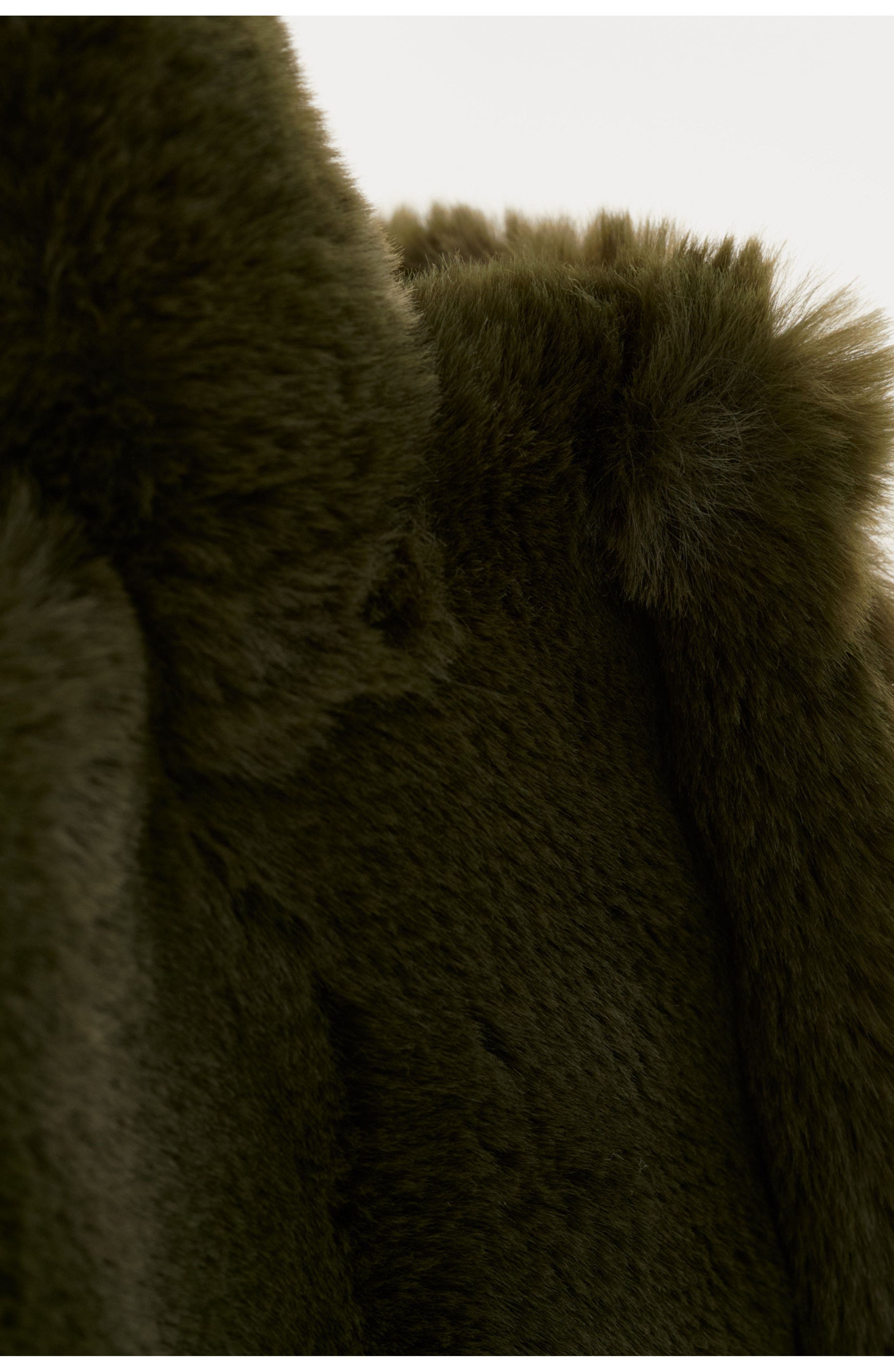 LAMARQUE Jade | Faux Fur Tote Bag, Alternate, color, Dark Olive