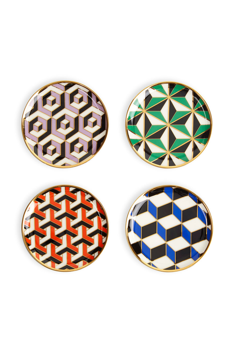 Versailles Coaster Set, Main, color, Purple / Green / Red / Blue