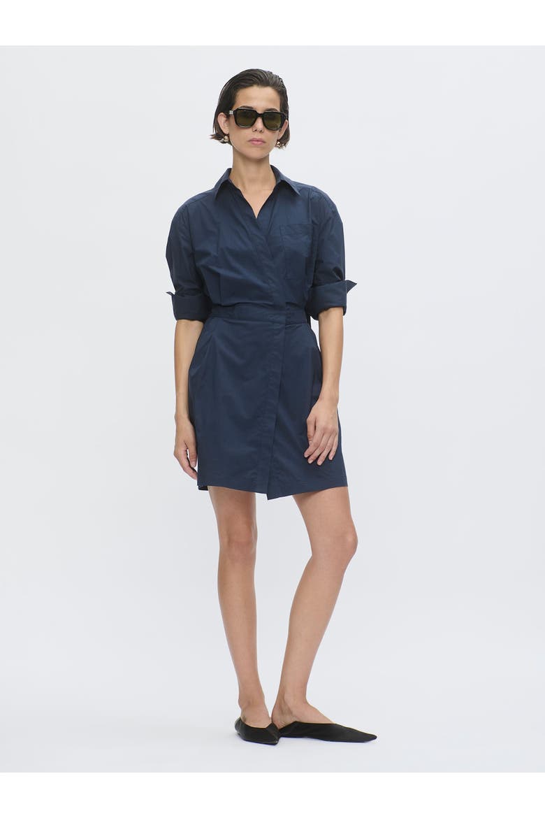 Jaxina Wrap shirt dress, Alternate, color, Dark Blue