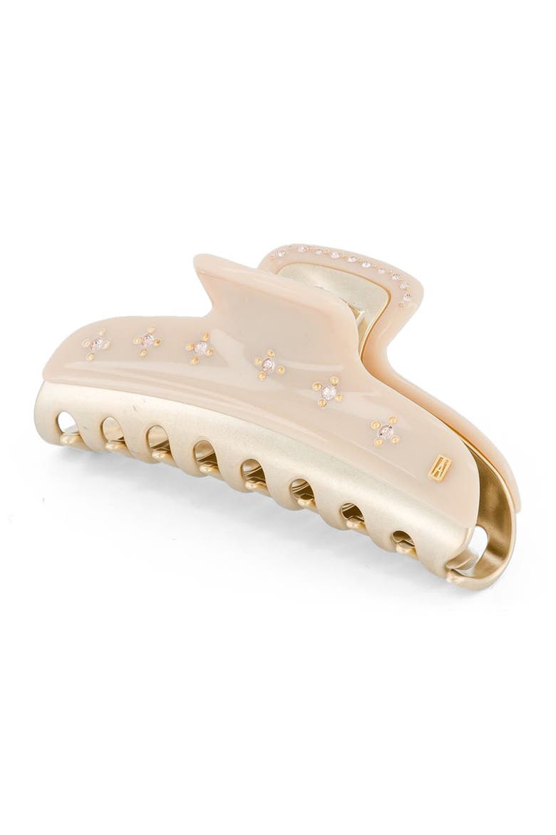 Soleil Levant Large Vendome Crystals Claw Clip, Alternate, color, Beige