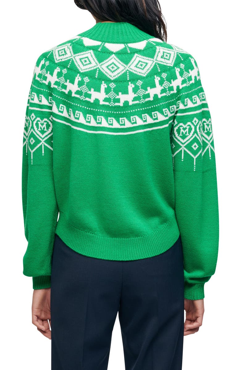 maje 121 Mascot Mock Neck Sweater, Alternate, color, Vert