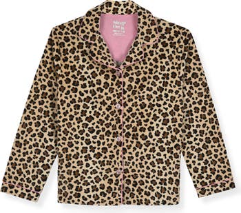 Kids' Leopard Spot Two-Piece Long Pajamas & Eye Mask Set