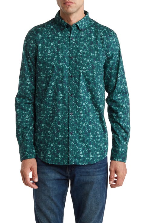 Floral Print Dear Ditsy Cotton Poplin Dress Shirt