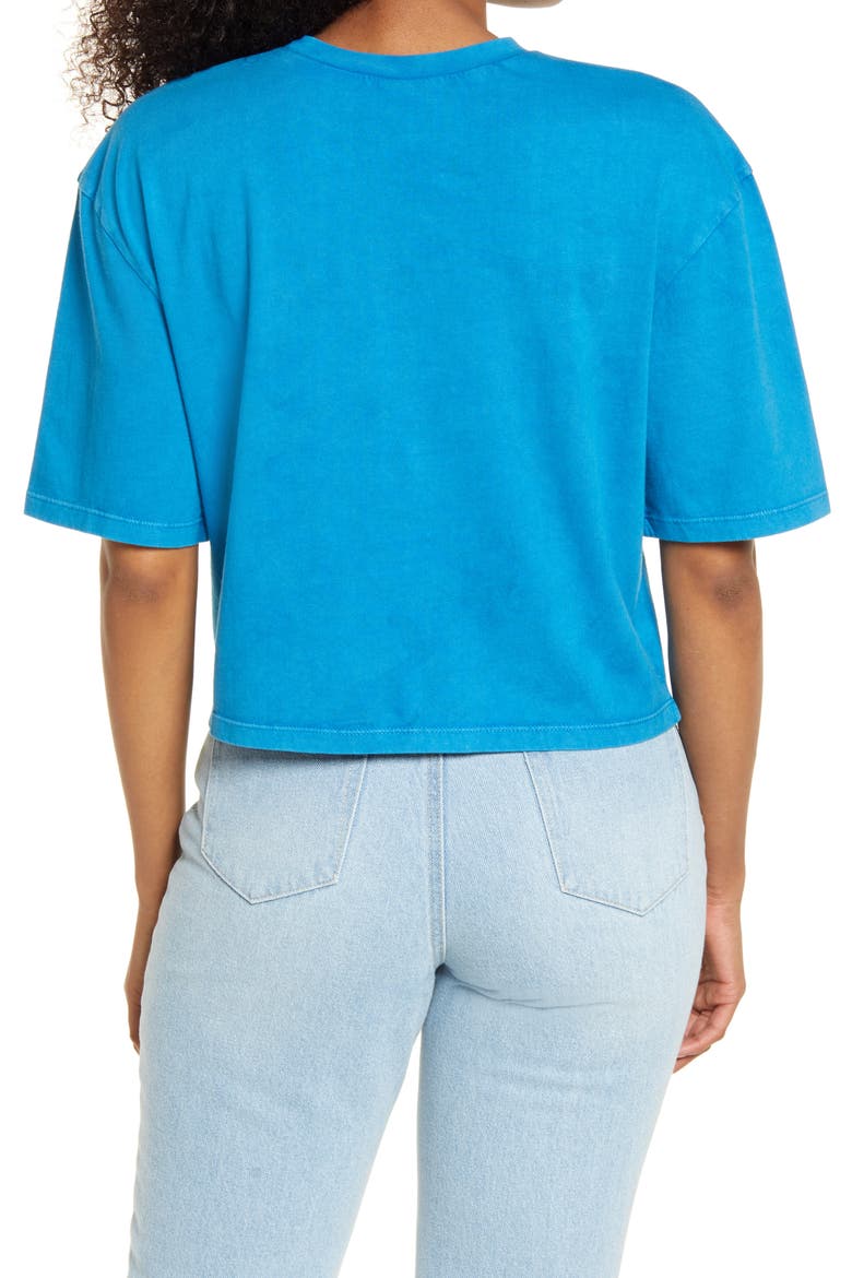 Cool Girl Crop T-Shirt, Alternate, color, BLUE GREECE