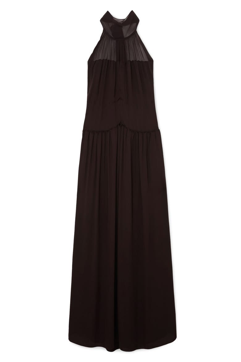 Luna Halter Gown, Alternate, color, CHOCOLATE