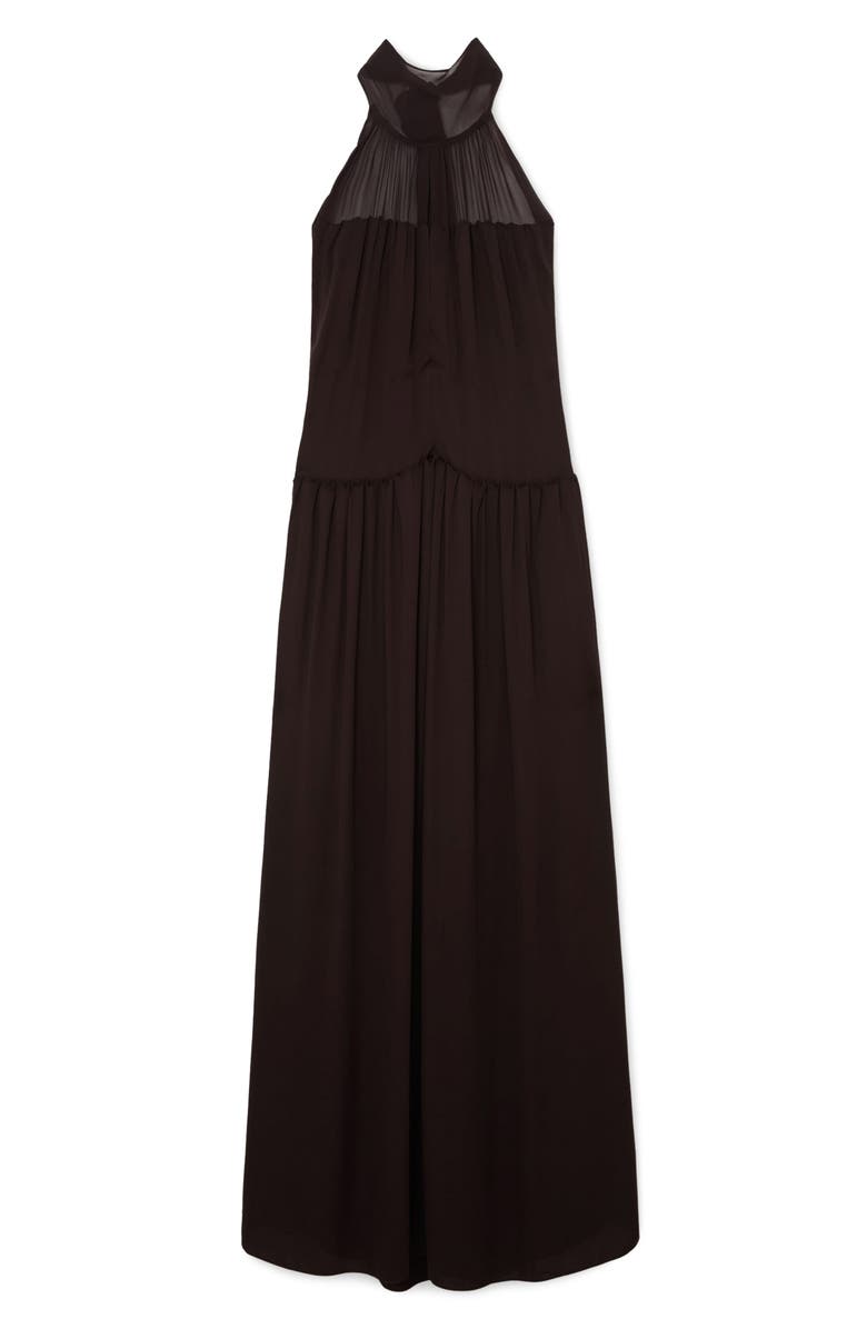 Reiss Luna Halter Gown, Alternate, color, Chocolate