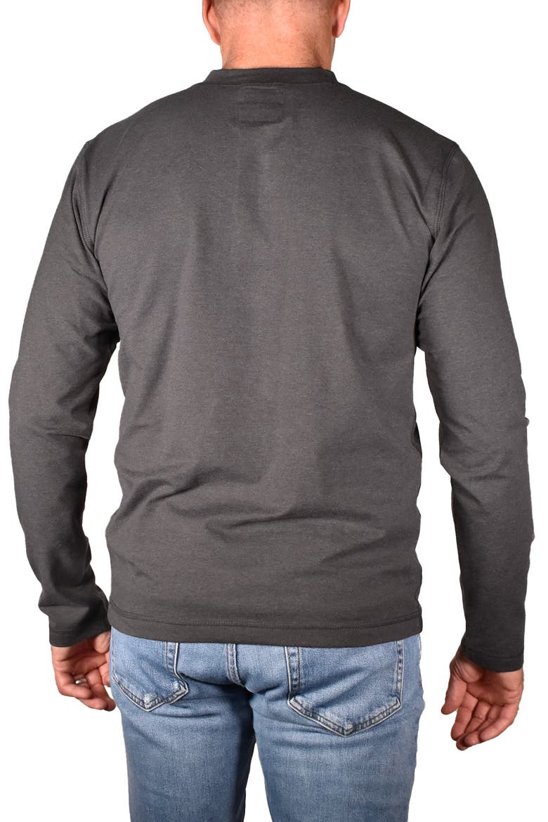 Heathered Long Sleeve Henley, Alternate, color, HEATHER GREY
